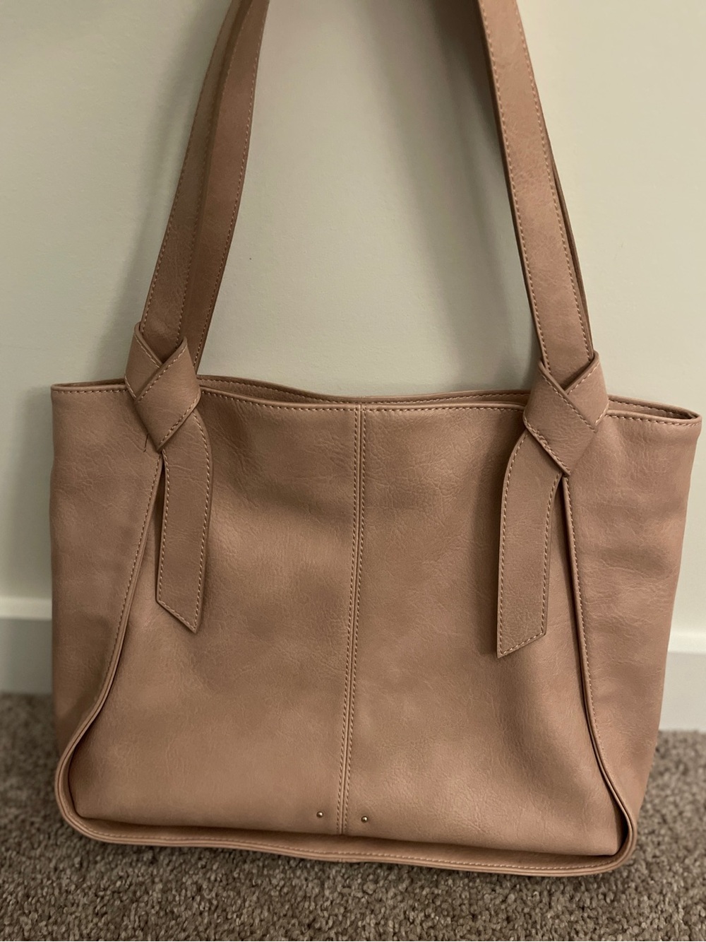 Market & Spruce Blush Taupe Knotted-Strap Shoulder Bag